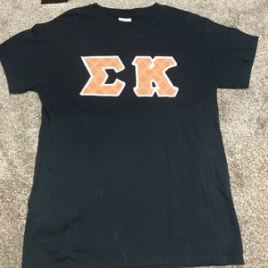 Homemade Sigma Kappa lettered shirt